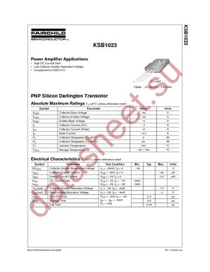 KSB1023TU datasheet  